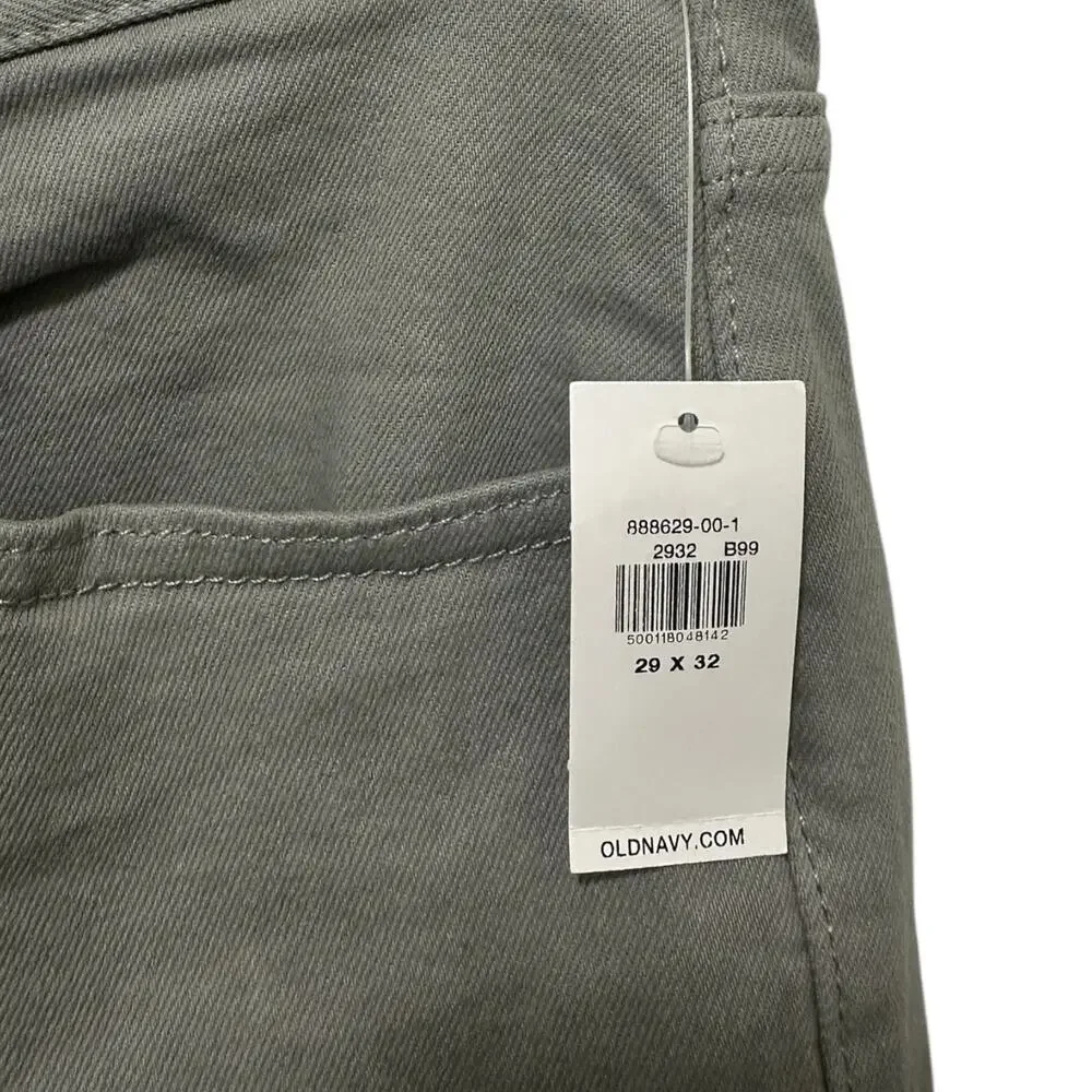OLD NAVY Jeans Mens Size 29x32 Slim 5 Pocket Light Gray Built In Flex